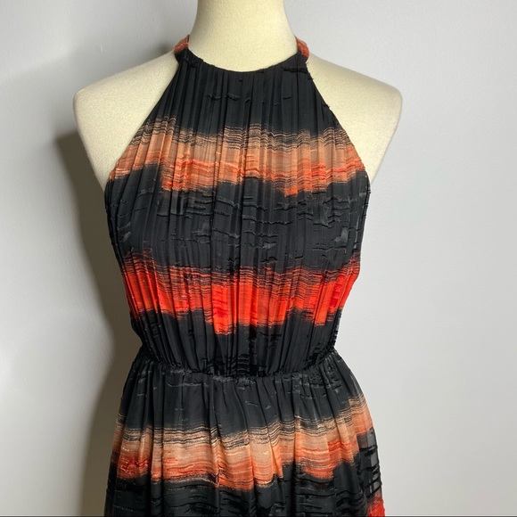 Alice + Olivia NWT red black halter a line dress - Picture 2 of 11